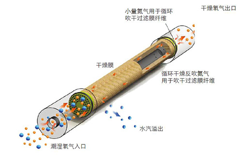 SR醫(yī)療制氧機(jī)用精密氧氣干燥膜的工作原理